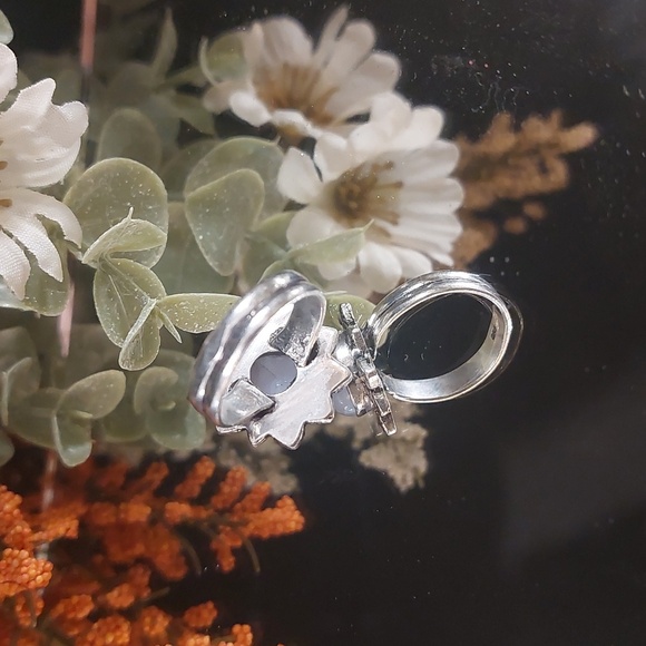 Blue Lace Agate 925 Silver Ring - Size 6 - Stamped - Picture 5 of 8